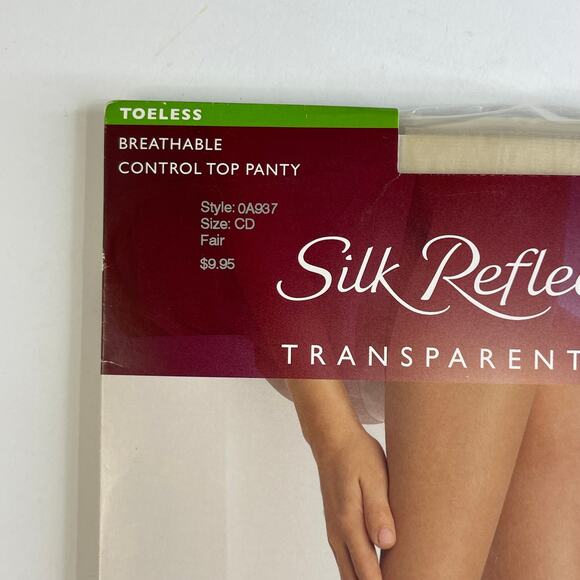 Hanes Silk Reflections Vintage Control Top Toeless PantyHose , Size CD Fair, New - Picture 5 of 5